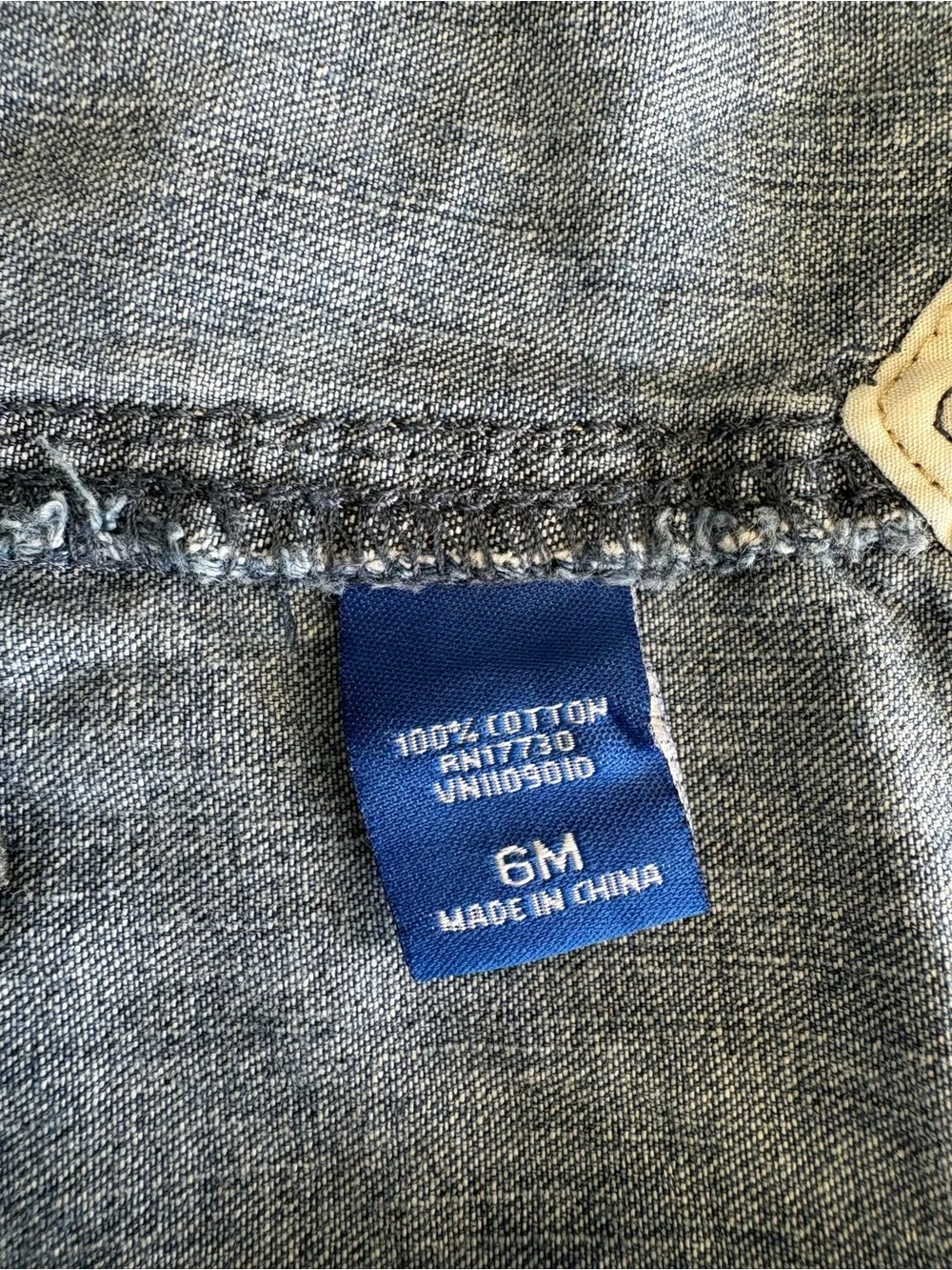 Vintage Genuine Baby From Osh Kosh Bib Overalls Size 6 Months Y2K Denim Snap Leg